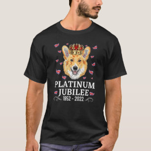 Platinum Jubilee 1952  2022 Corgi With Uk Flag T-Shirt