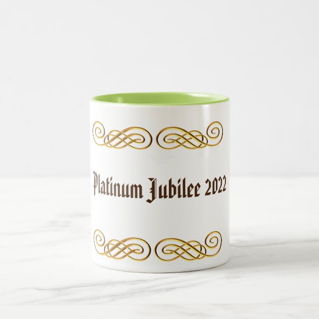 Platinum Jubilee 2022 Gold Two-Tone Coffee Mug (Center)