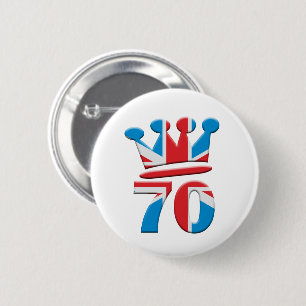 Platinum Jubilee Queen Elizabeth 70 years 6 Cm Round Badge