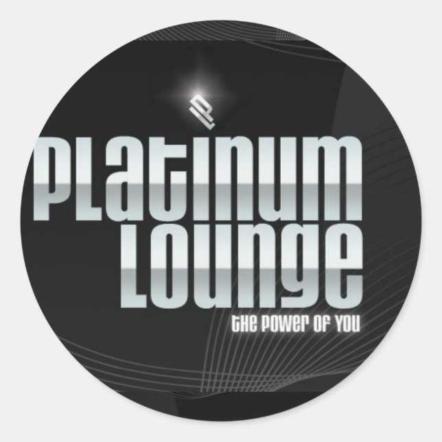 Platinum Lounge Sticker (black) (Front)