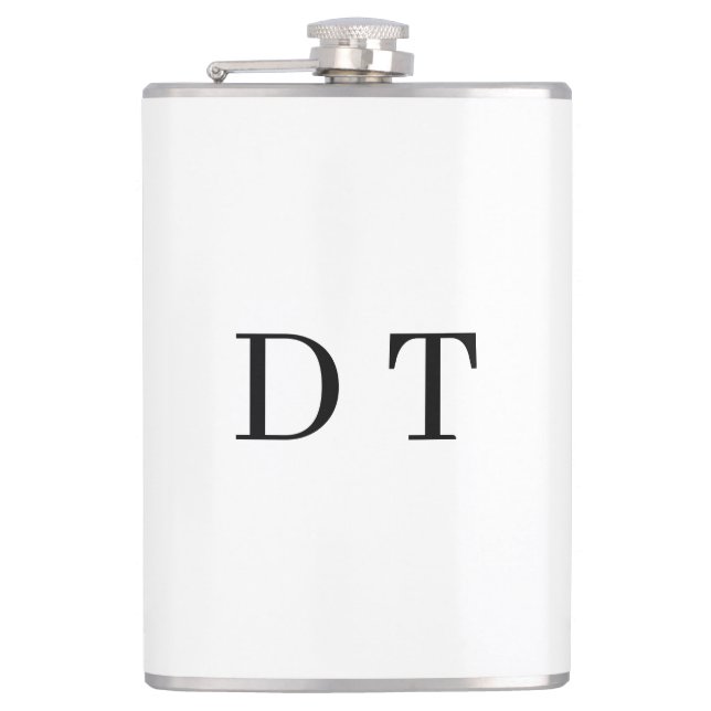 Platinum Mirror Engrave – Ultra‑Clean Luxury  Hip Flask (Front)