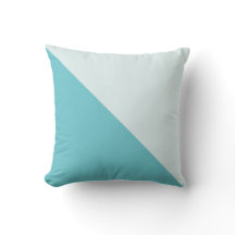 Platinum & Photo Blue Diagonal Throw Pillow