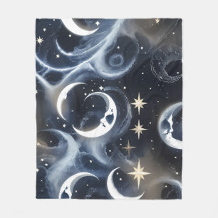 Platinum Silver Celestial Moon Blanket – Luxury Se