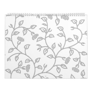 Platinum, Snow Drift, Star Dust decorative Design. Calendar