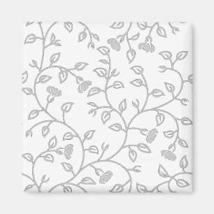 Platinum, Snow Drift, Star Dust decorative Design. Magnet