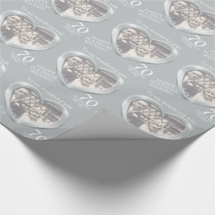 Platinum wedding anniversary photo wife wrap wrapping paper
