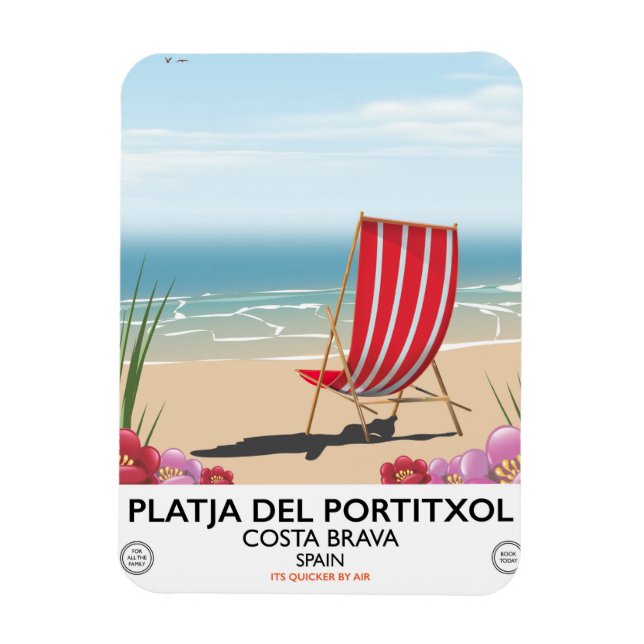 Platja del Portitxol, Costa Brava, Spain Magnet (Vertical)