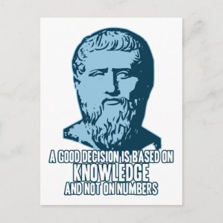 Plato: A Good Decision is Based on Knowledge Postcard