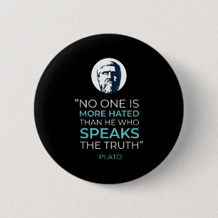Plato Ancient Greek Philosophy Quote 6 Cm Round Badge