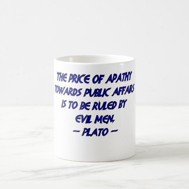 Plato and Evil Men Coffee Mug (Center)