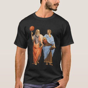 Plato Aristotle Basketball Match - Fun Philosopher T-Shirt