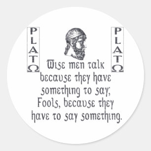 Plato Classic Round Sticker
