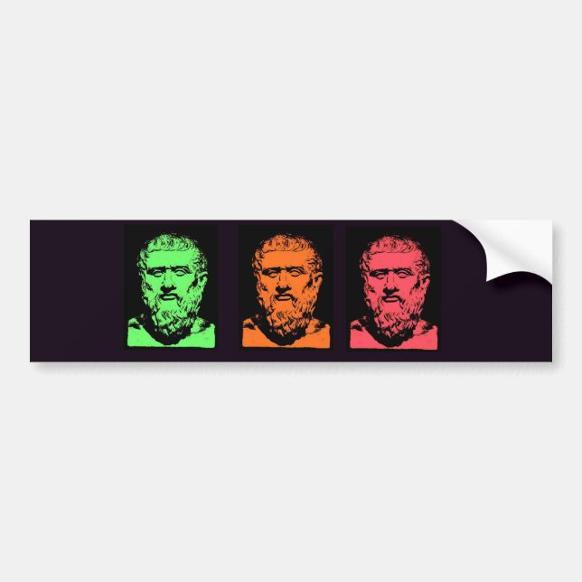 Plato Collage Bumper Sticker (Front)