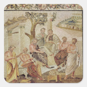 Plato Conversing with his Pupils Square Sticker