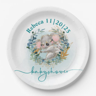 Plato de papel Baby Shower "Baby Koala" Paper Plate