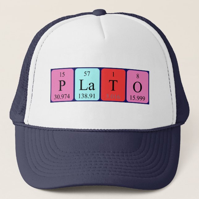 Plato periodic table name hat (Front)