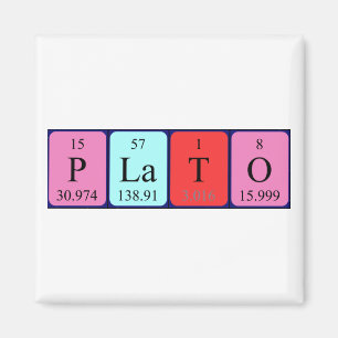 Plato periodic table name magnet