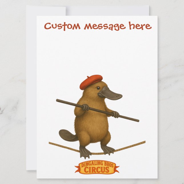 Plato platypus tightrope walker (Front)