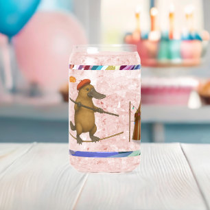 Plato platypus tightrope walker can glass
