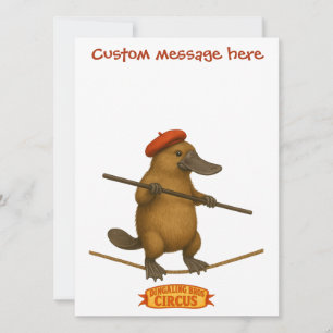 Plato platypus tightrope walker card