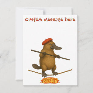 Plato platypus tightrope walker card