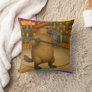 Plato platypus tightrope walker cushion