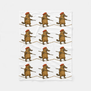 Plato platypus tightrope walker fleece blanket