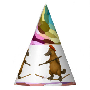 Plato platypus tightrope walker party hat