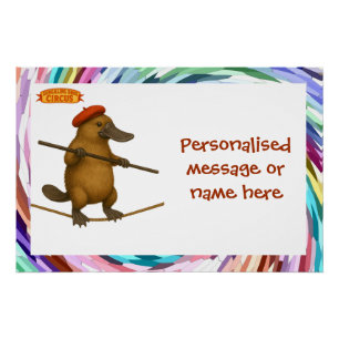 Plato platypus tightrope walker poster