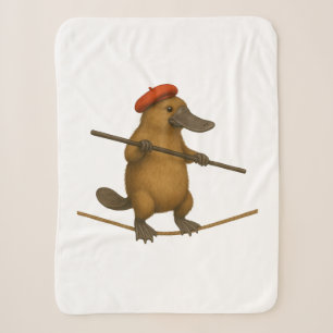 Plato platypus tightrope walker sherpa blanket