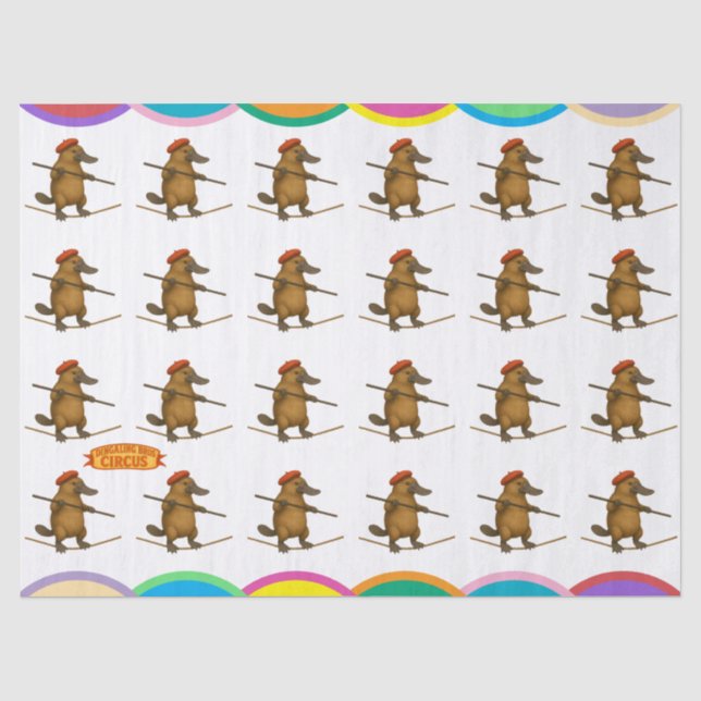 Plato platypus tightrope walker tissue paper (Front)