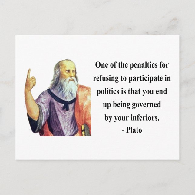 Plato Quote 2b Postcard (Front)