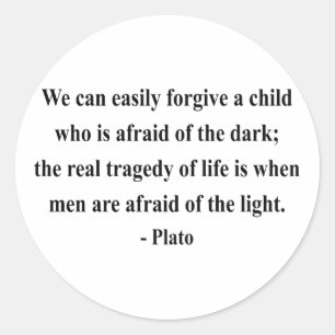 Plato Quote 5a Classic Round Sticker