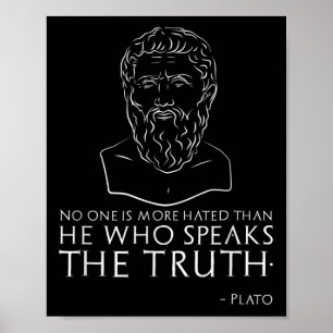 Plato Quote On Speaking The Truth - Ancient Greek  Poster
