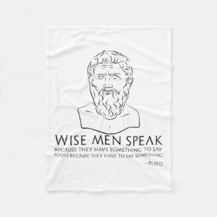 Plato Quote On Wise Men And Fools - Ancient Greek  Fleece Blanket