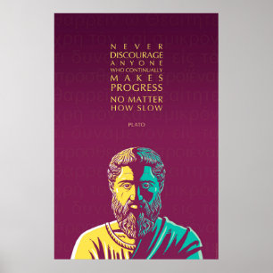 Plato quote: Progress Poster