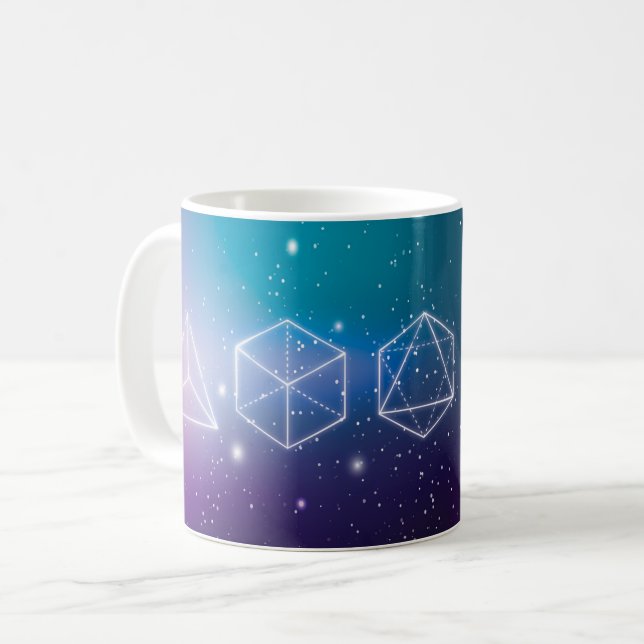 Platonic solids 3D symbol universe Coffee Mug (Front Left)
