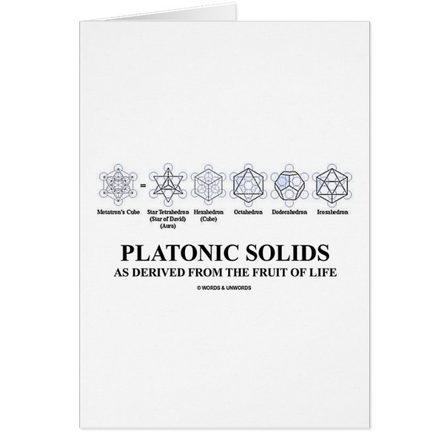 Platonic Solids As Derived From The Fruit Of Life (Front)