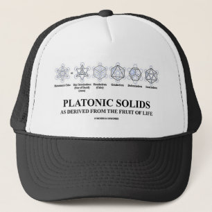 Platonic Solids As Derived From The Fruit Of Life Trucker Hat