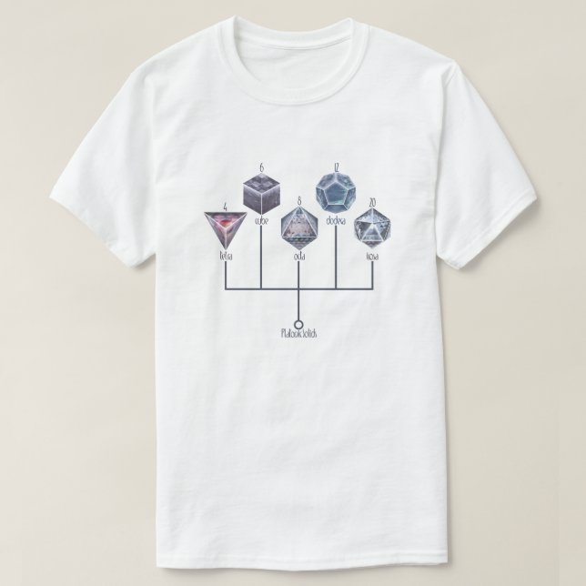 Platonic Solids T-Shirt (Design Front)