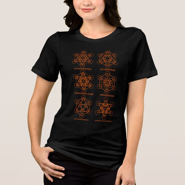 Platonic Solids Tri-Blend Shirt (Front)