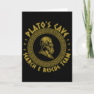 Plato's Cave Search And Rescue Teams Funny Philoso Card