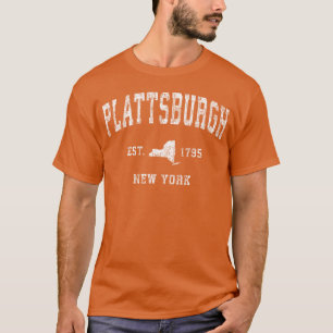 Plattsburgh New York Ny Athletic Sports funny T-Shirt