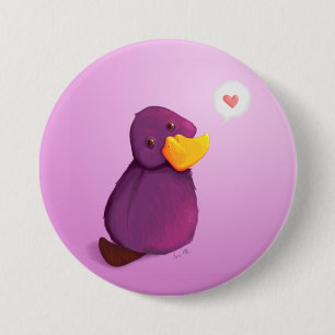Platy Love 7.5 Cm Round Badge