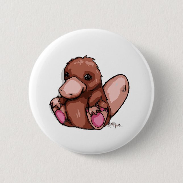 Platypus 6 Cm Round Badge (Front)