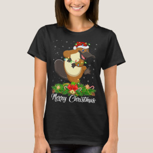 Platypus Animal Lover Matching Santa Hat Platypus T-Shirt