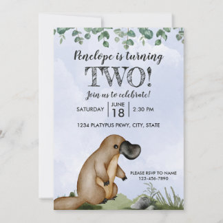 Platypus Birthday Invitation