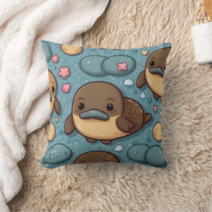 Platypus Brown Print Cushion