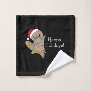 platypus Christmas Tabes Sweet Animals Wash Cloth