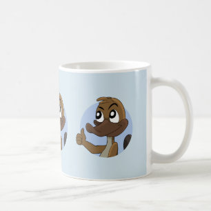 Platypus giving thumbs up cartoon coffee mug